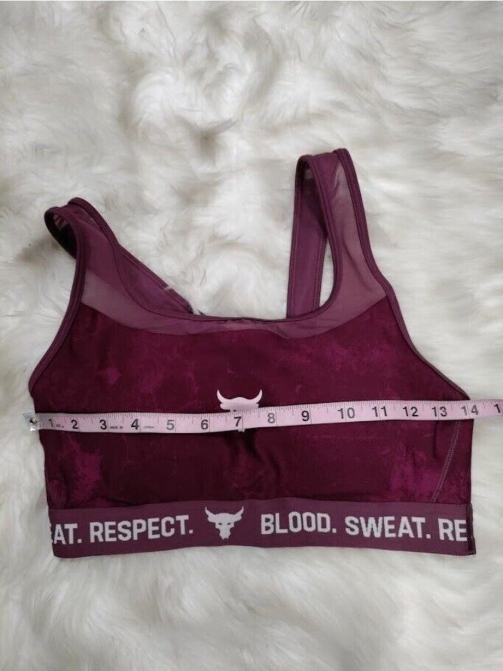 Under Armour Womens Project Rock Sports Bra Purple Tie Dye V Back L - Picture 5 of 6